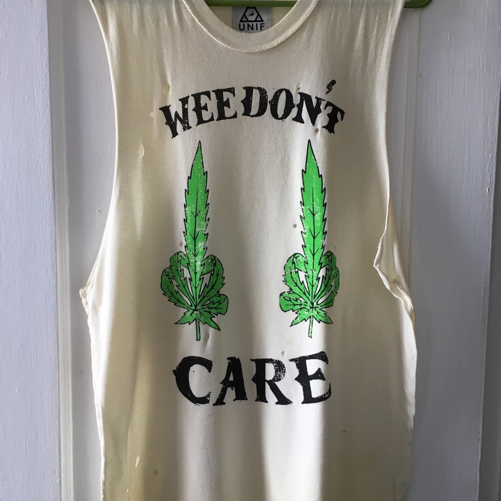 Rare UNIF Weedont care unisex muscle tank - Picture 2 of 8